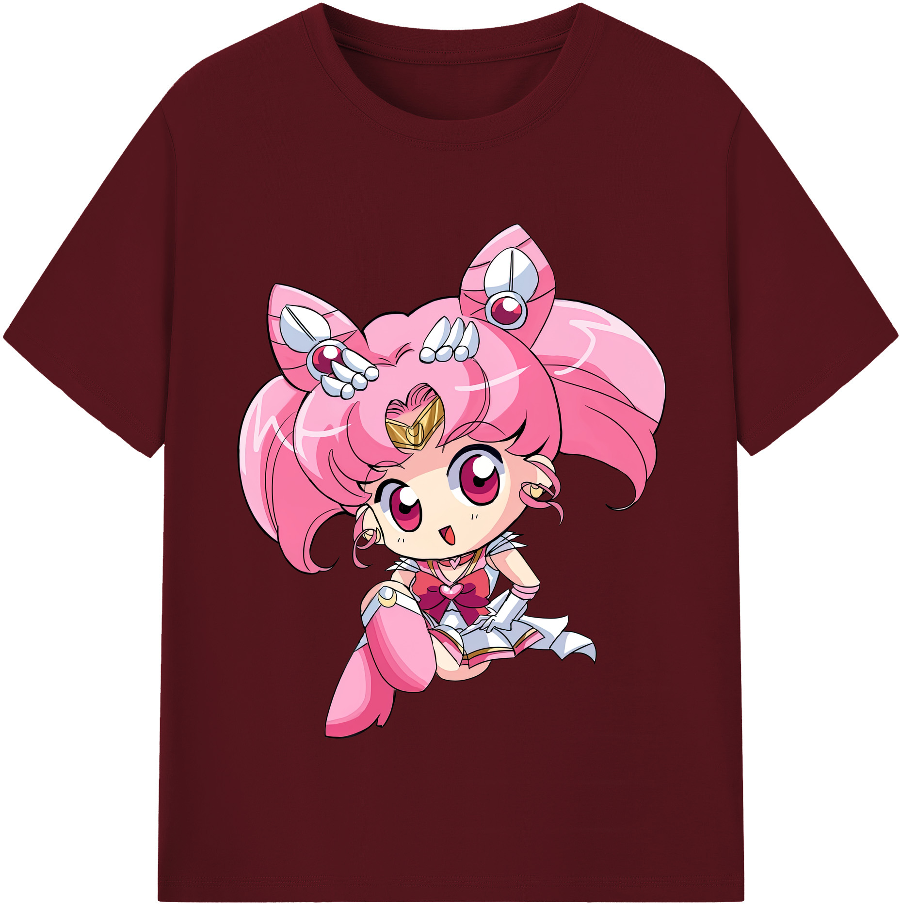 （画像用） 美少女戦士セーラームーン ちびうさ Sailor Moon Chibiusa Tsukino Usagi Small Lady Serenity 綿100％半袖Tシャツ（フロントプリント）